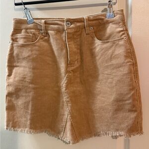 Love Tree Tan Corduroy Skirt